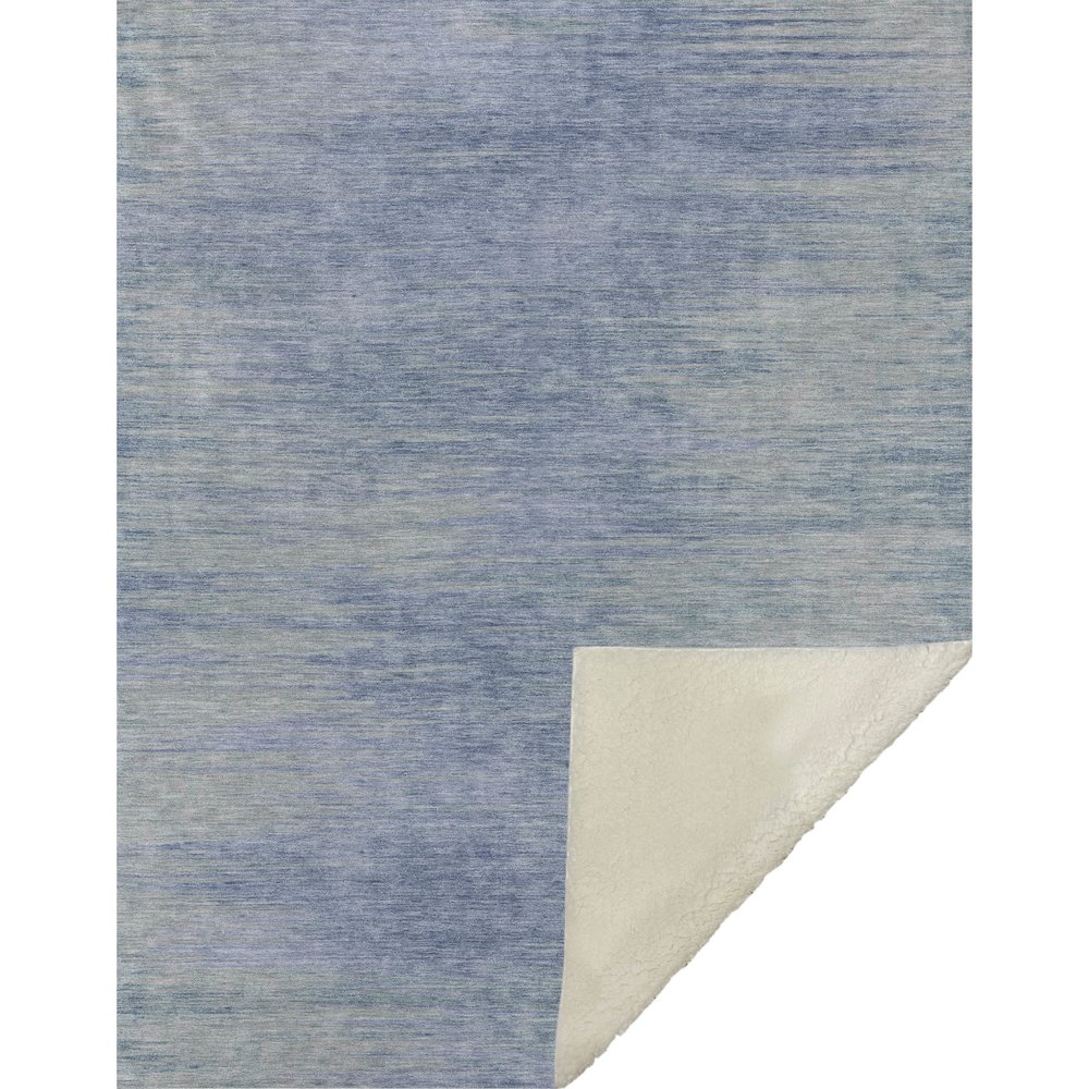 Premium Machine Washable ASB794 Denim 50" x 70" Sherpa Throw Blanket. Picture 1