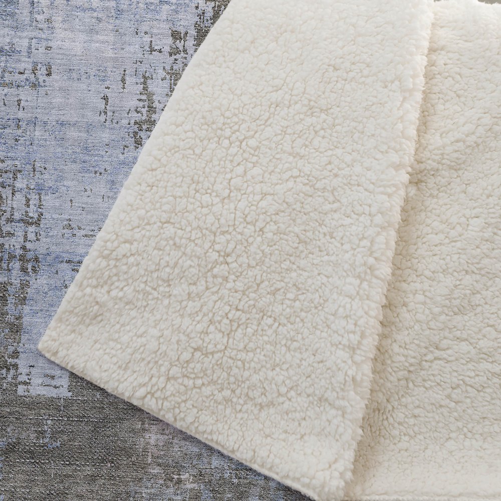 Premium Machine Washable ASB795 Brown 50" x 70" Sherpa Throw Blanket. Picture 2