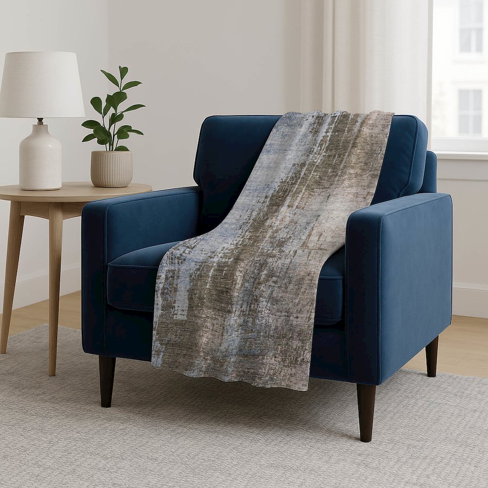 Premium Machine Washable ASB795 Brown 50" x 70" Sherpa Throw Blanket. Picture 5