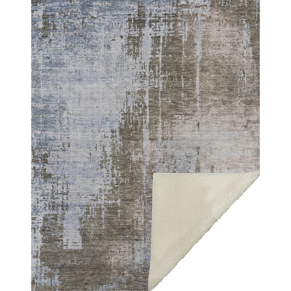 Premium Machine Washable ASB795 Brown 50" x 70" Sherpa Throw Blanket. Picture 1