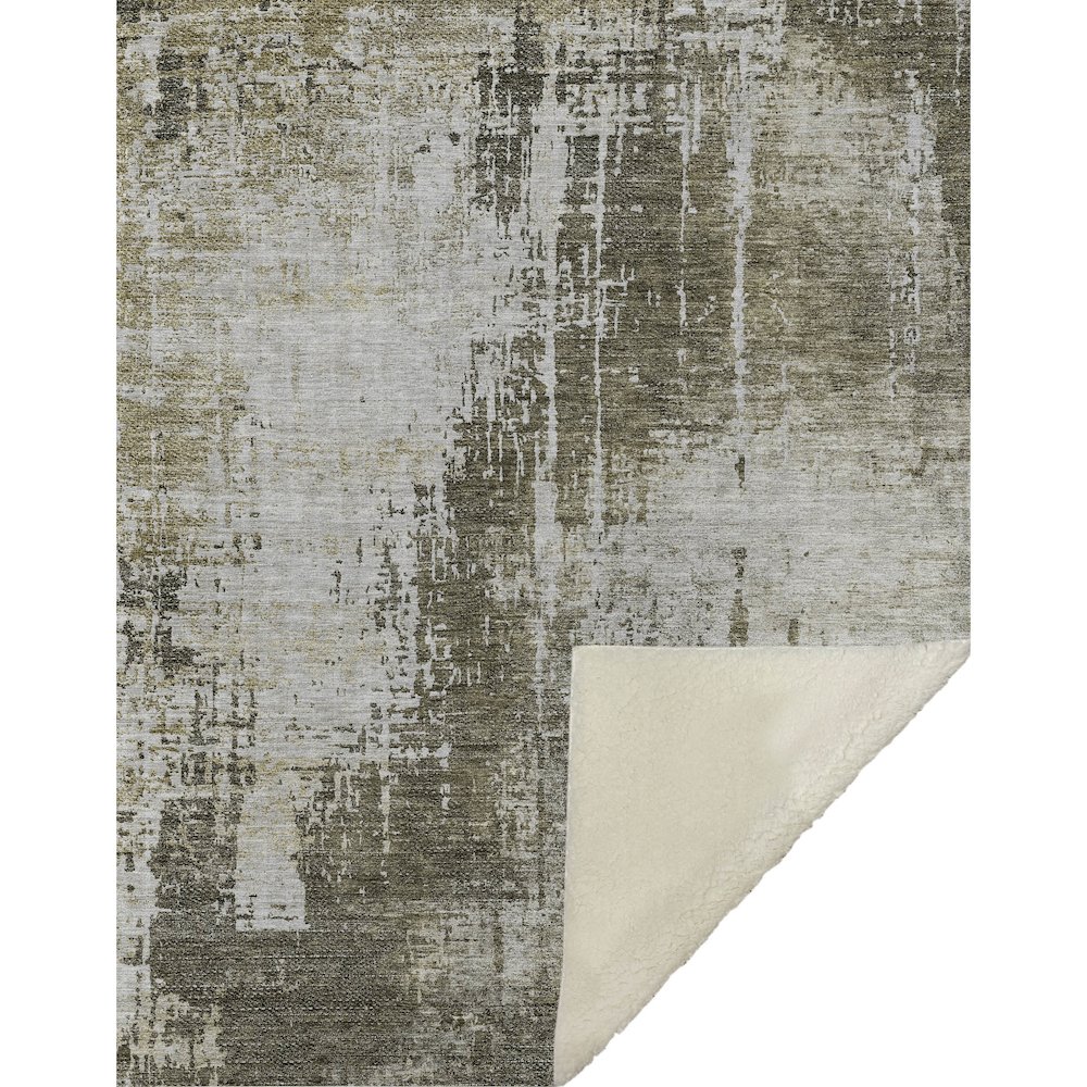 Premium Machine Washable ASB796 Brown 50" x 70" Sherpa Throw Blanket. Picture 1