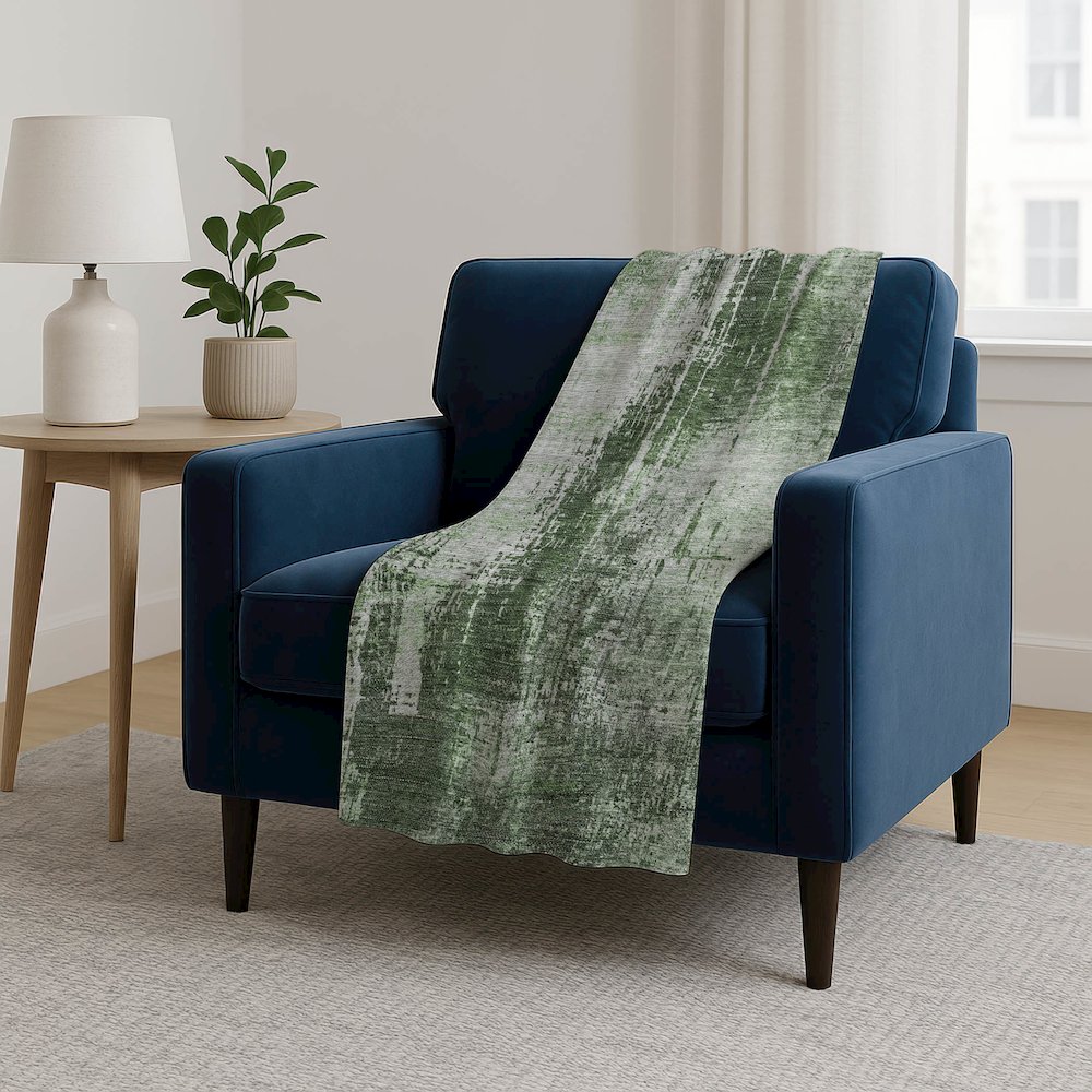 Premium Machine Washable ASB796 Fern 50" x 70" Sherpa Throw Blanket. Picture 5
