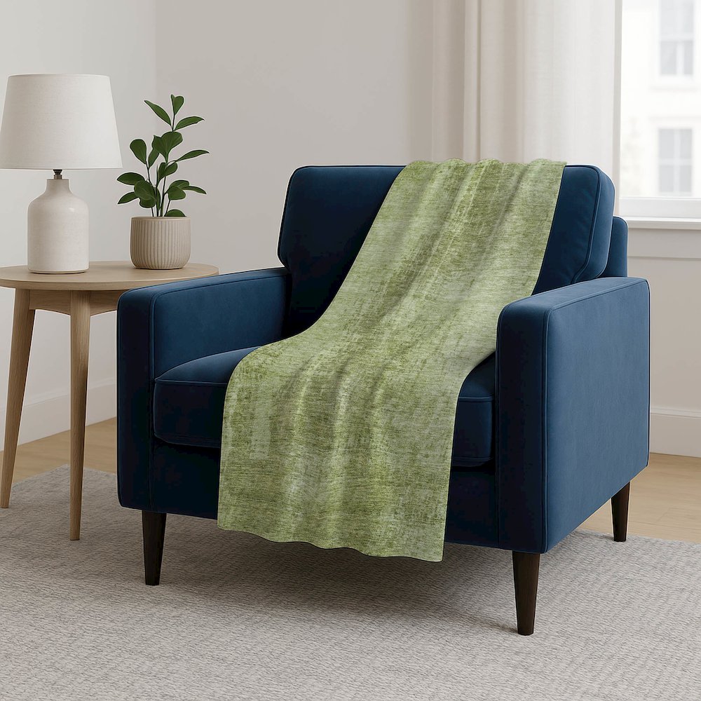 Premium Machine Washable ASB796 Sage 50" x 70" Sherpa Throw Blanket. Picture 5