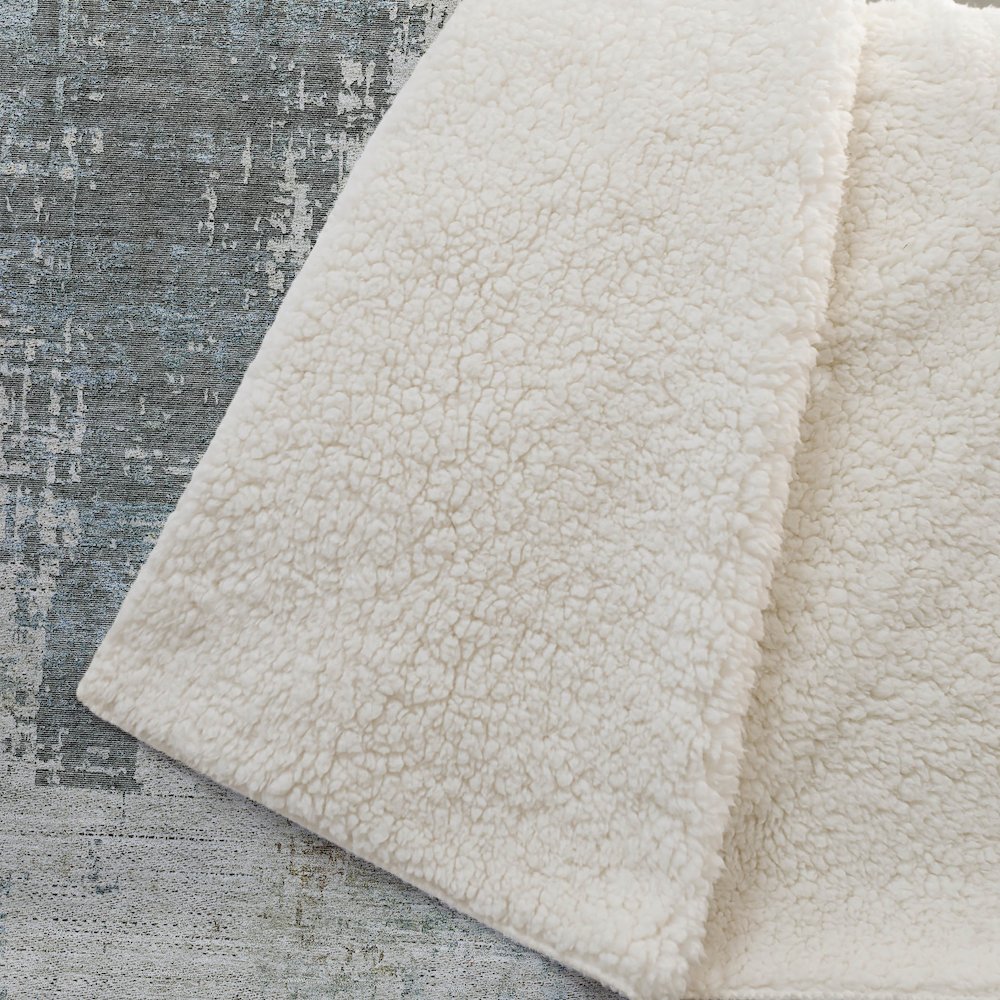 Premium Machine Washable ASB797 Sage 50" x 70" Sherpa Throw Blanket. Picture 2