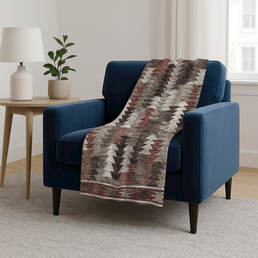 Premium Machine Washable ASB798 Chocolate 50" x 70" Sherpa Throw Blanket. Picture 5