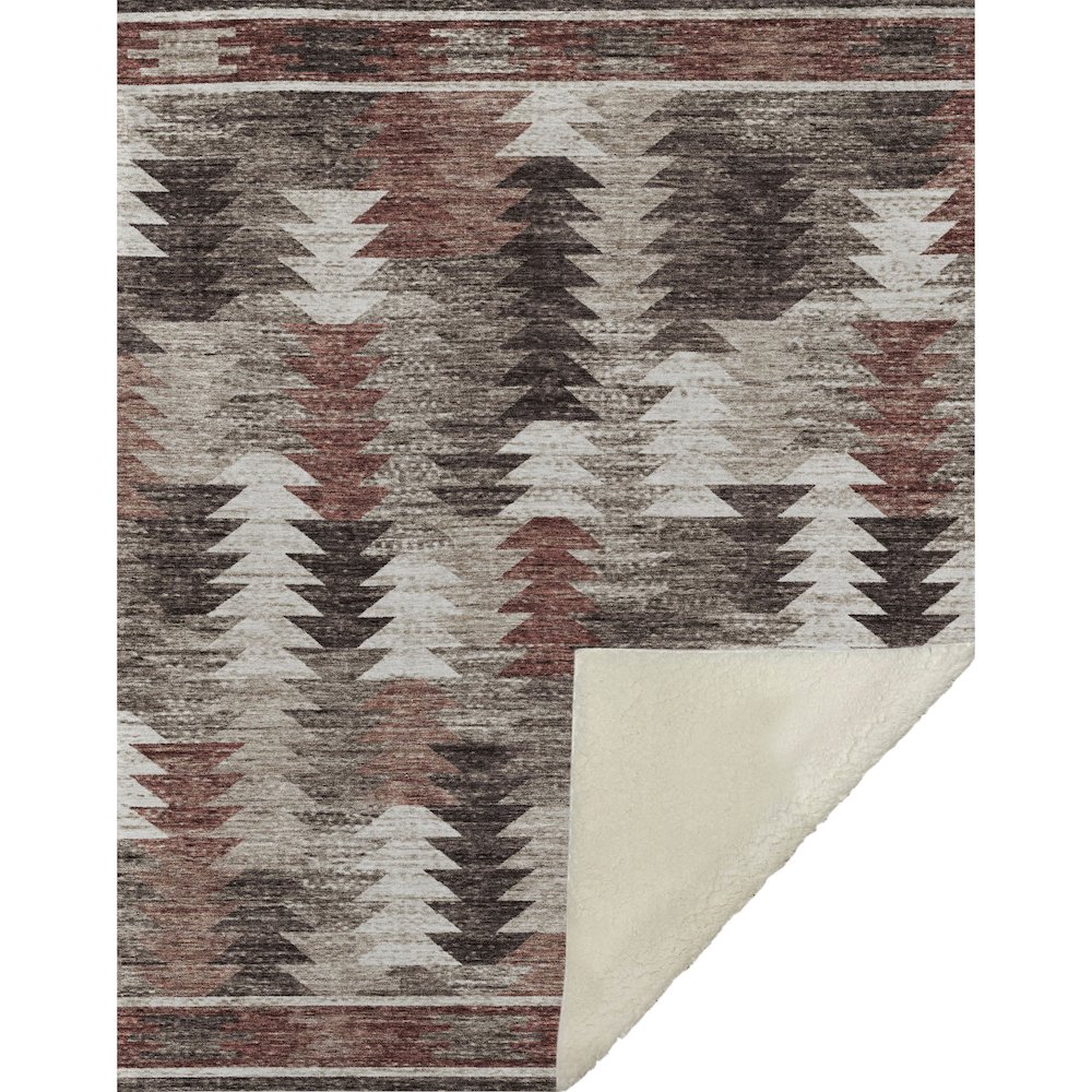 Premium Machine Washable ASB798 Chocolate 50" x 70" Sherpa Throw Blanket. Picture 1