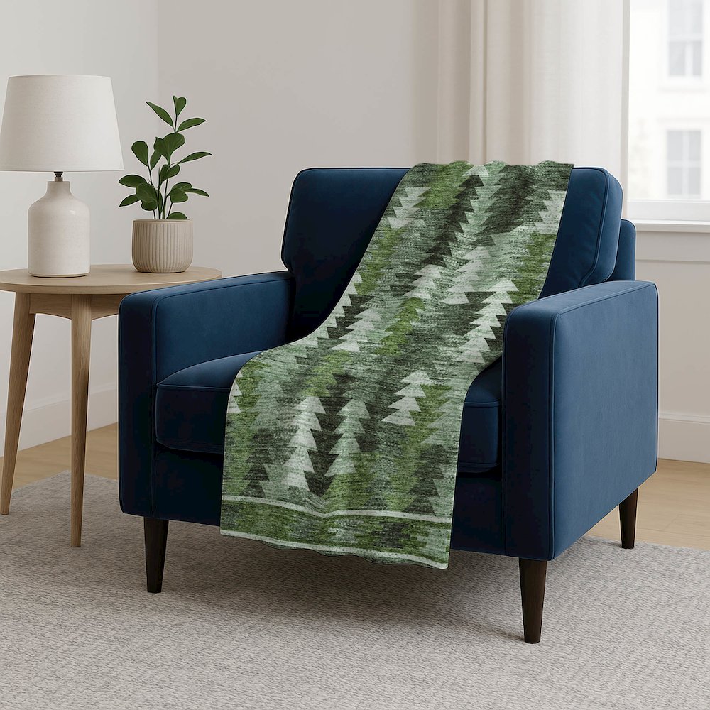 Premium Machine Washable ASB798 Olive 50" x 70" Sherpa Throw Blanket. Picture 5