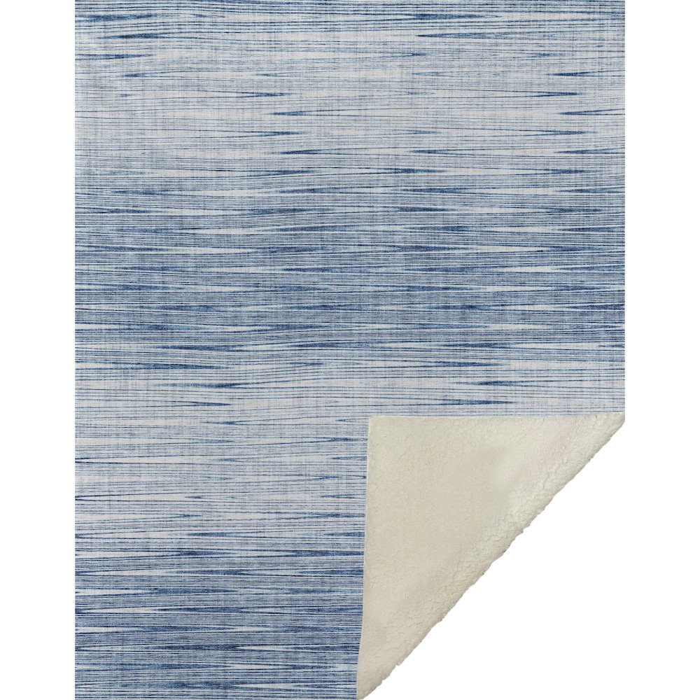 Premium Machine Washable ASB800 Blue 50" x 70" Sherpa Throw Blanket. Picture 1