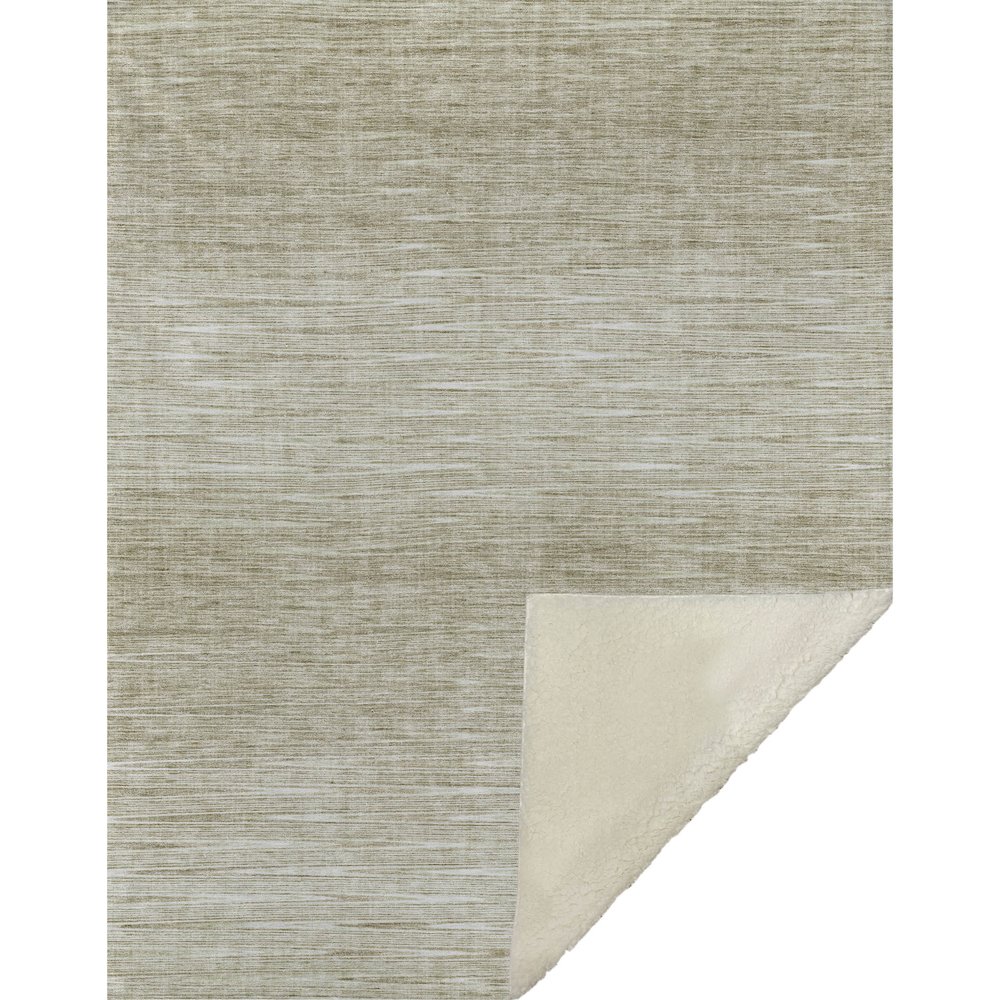 Premium Machine Washable ASB800 Khaki 50" x 70" Sherpa Throw Blanket. Picture 1