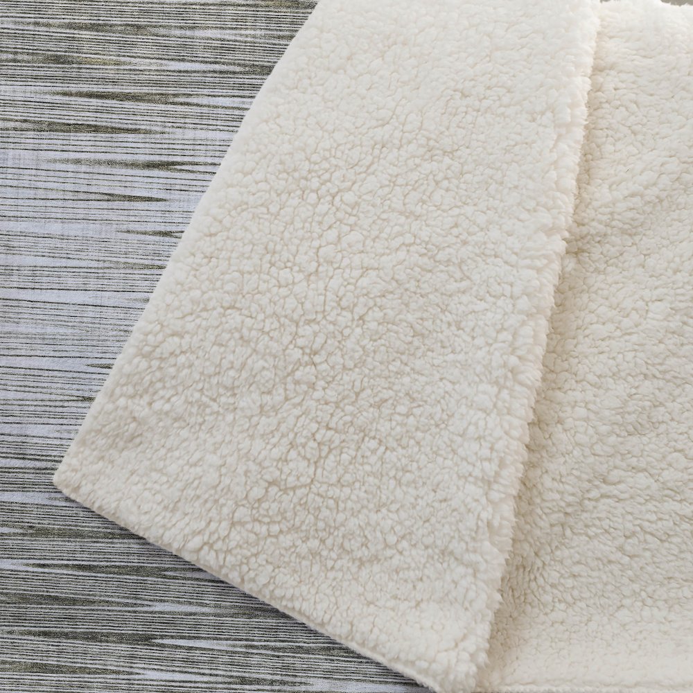 Premium Machine Washable ASB800 Taupe 50" x 70" Sherpa Throw Blanket. Picture 2