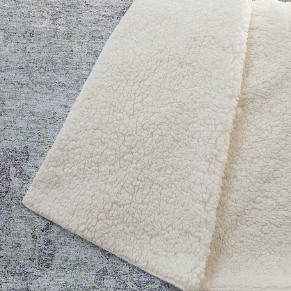 Premium Machine Washable ASB801 Plum 50" x 70" Sherpa Throw Blanket. Picture 2
