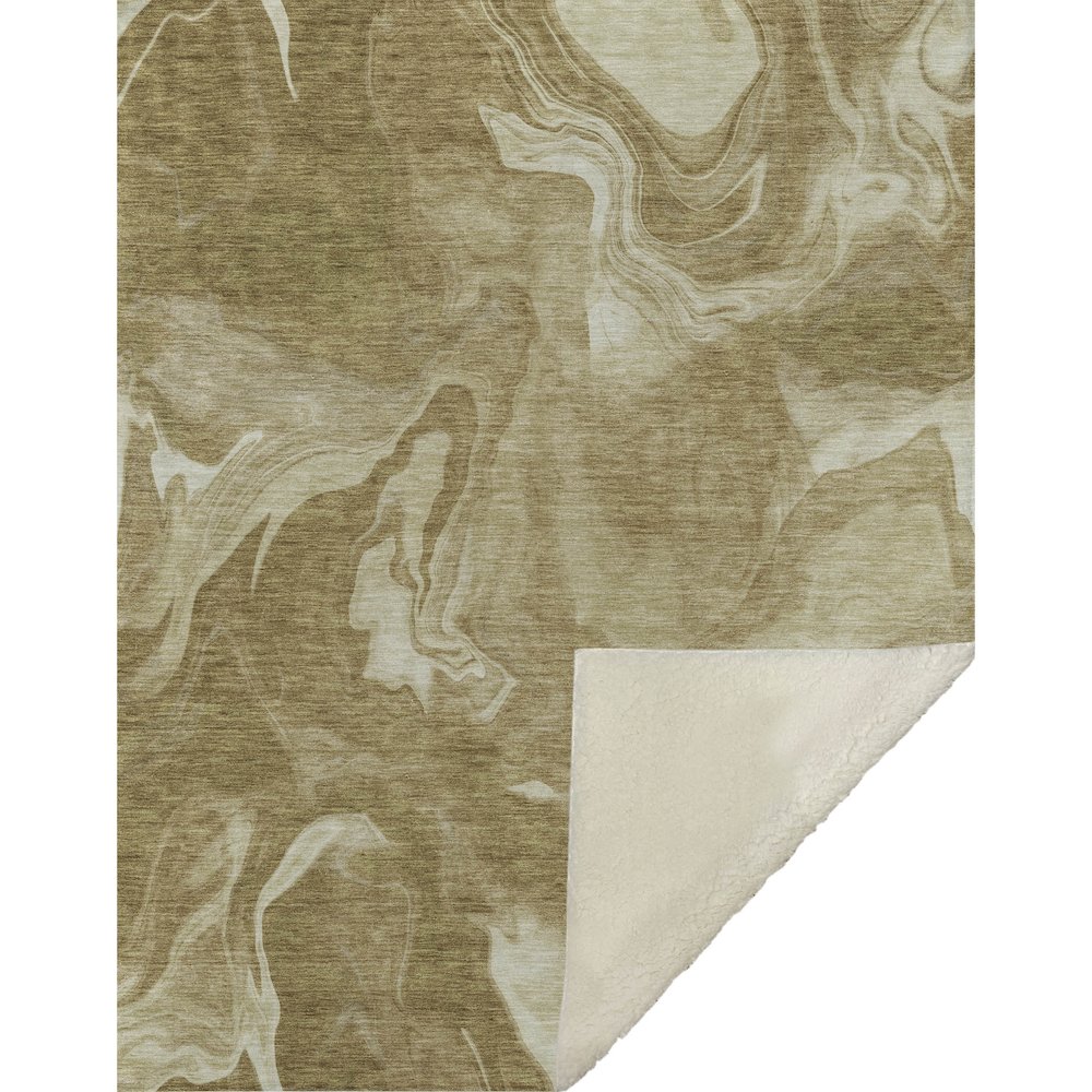 Premium Machine Washable ASB802 Brown 50" x 70" Sherpa Throw Blanket. Picture 1