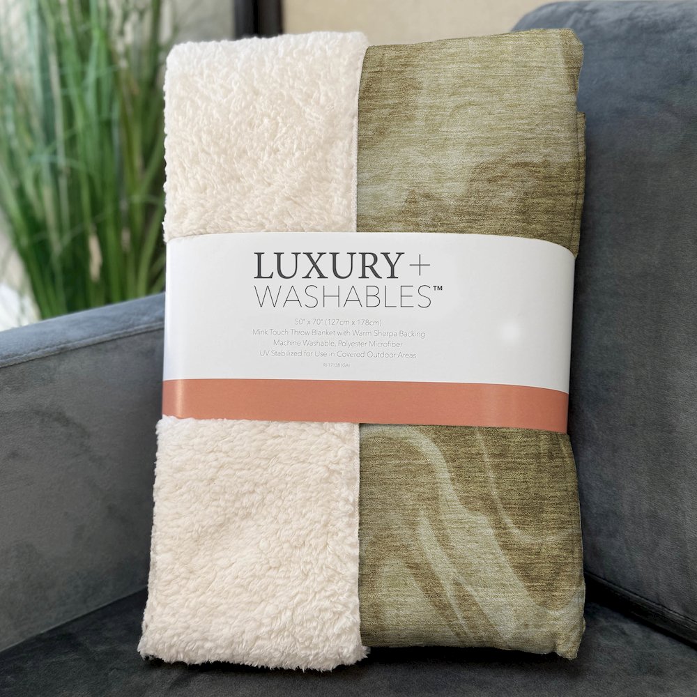 Premium Machine Washable ASB802 Brown 50" x 70" Sherpa Throw Blanket. Picture 3