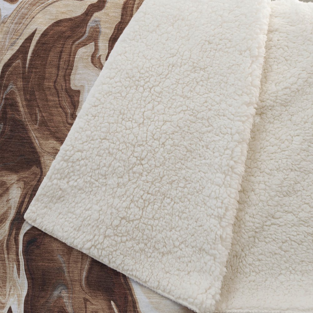 Premium Machine Washable ASB802 Paprika 50" x 70" Sherpa Throw Blanket. Picture 2