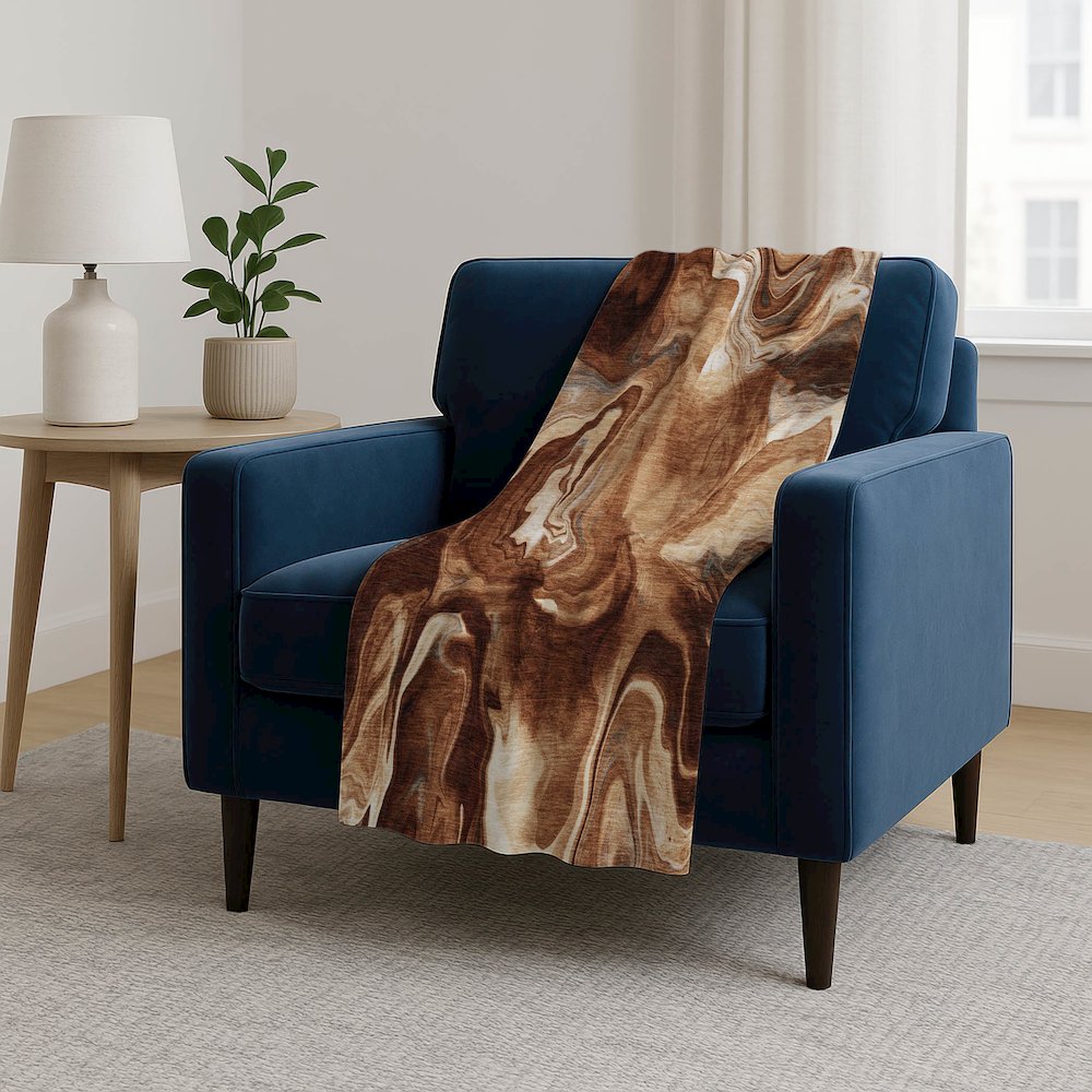 Premium Machine Washable ASB802 Paprika 50" x 70" Sherpa Throw Blanket. Picture 5