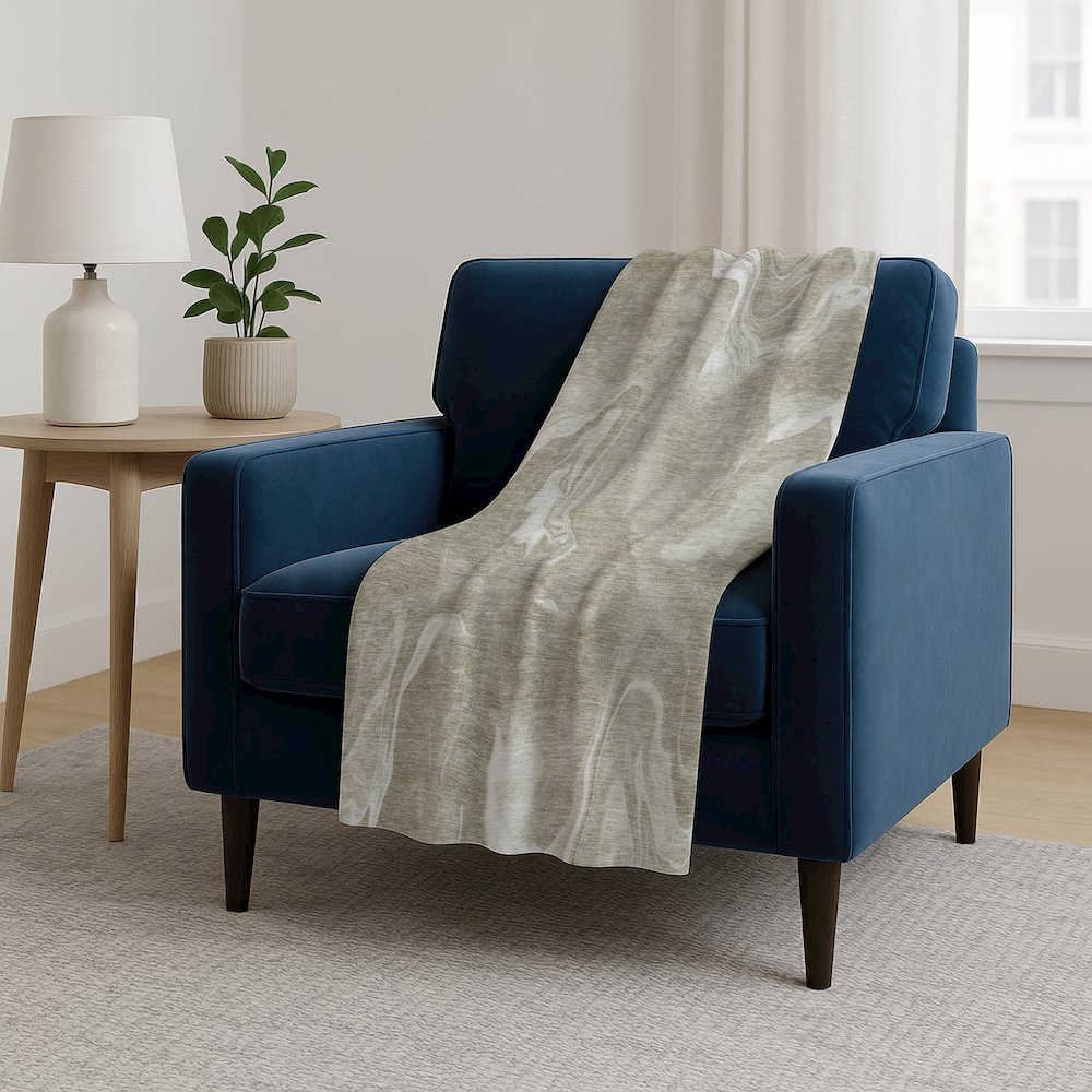 Premium Machine Washable ASB802 Taupe 50" x 70" Sherpa Throw Blanket. Picture 5