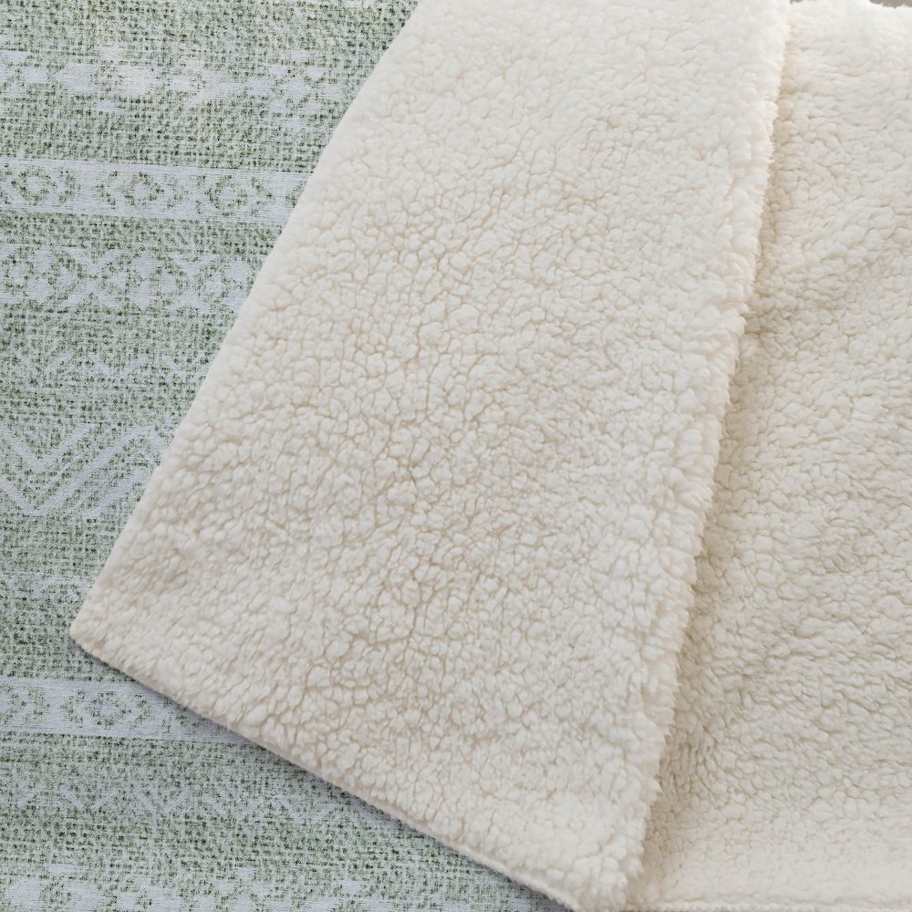 Premium Machine Washable ASB803 Aloe 50" x 70" Sherpa Throw Blanket. Picture 2