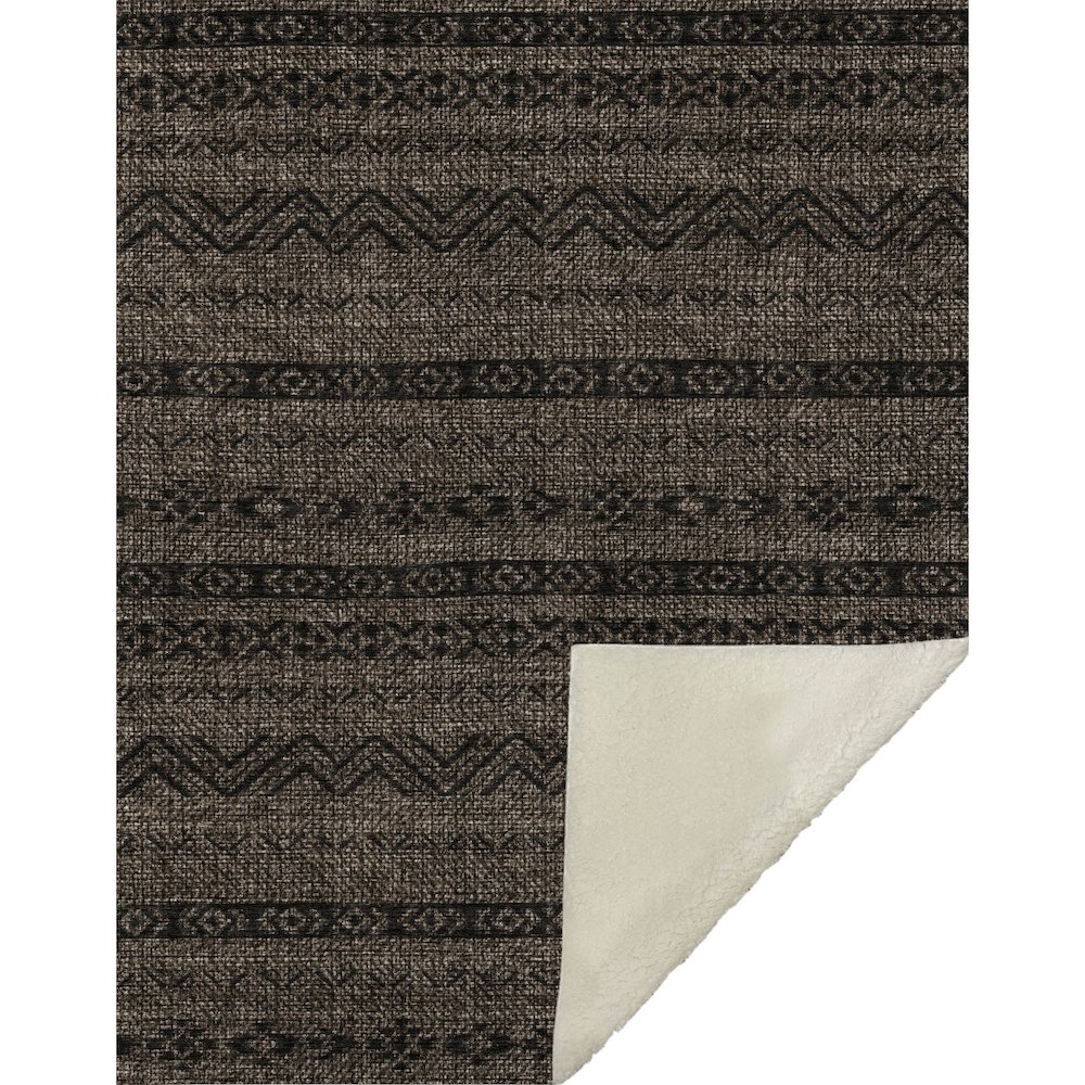 Premium Machine Washable ASB803 Chocolate 50" x 70" Sherpa Throw Blanket. Picture 1