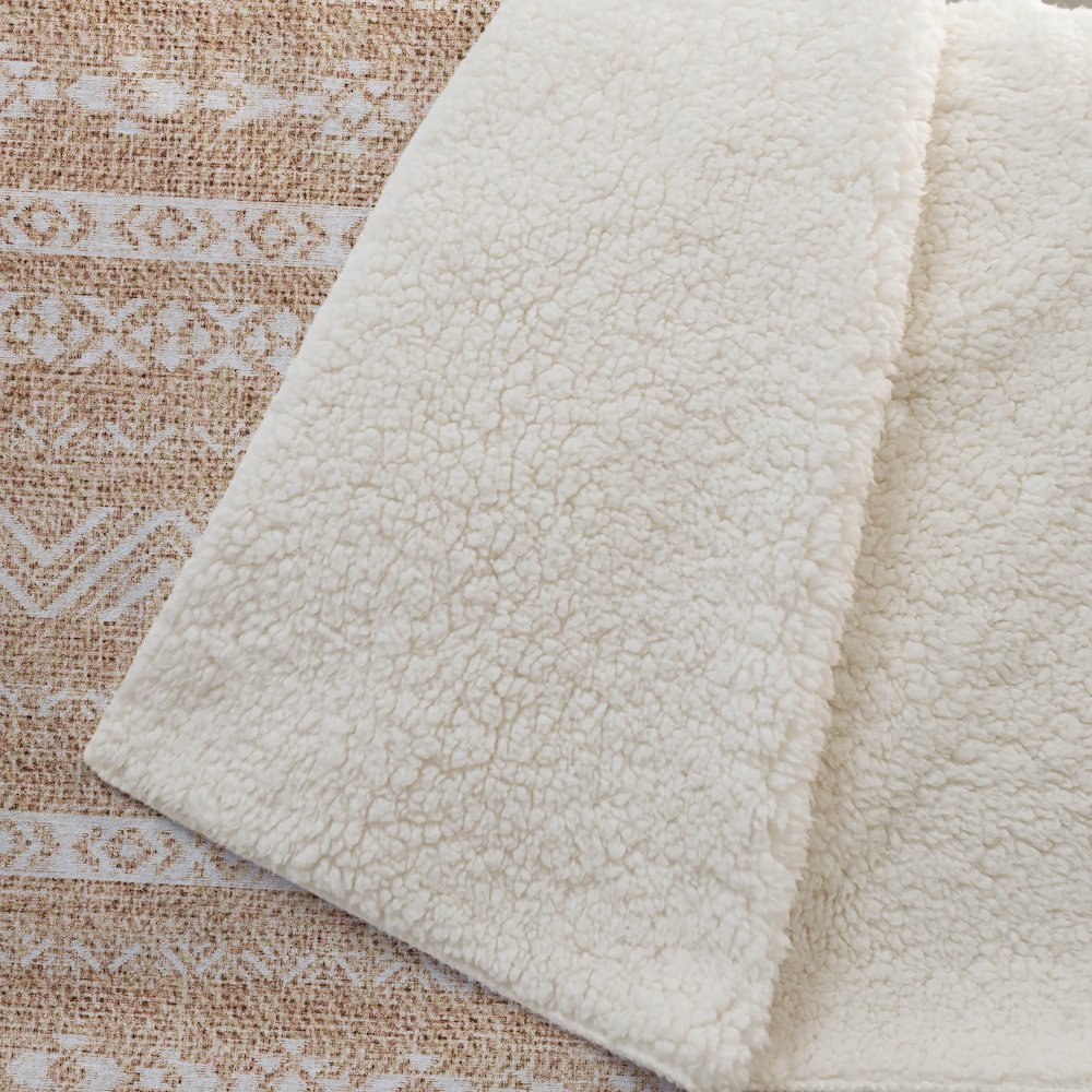 Premium Machine Washable ASB803 Terracotta 50" x 70" Sherpa Throw Blanket. Picture 2