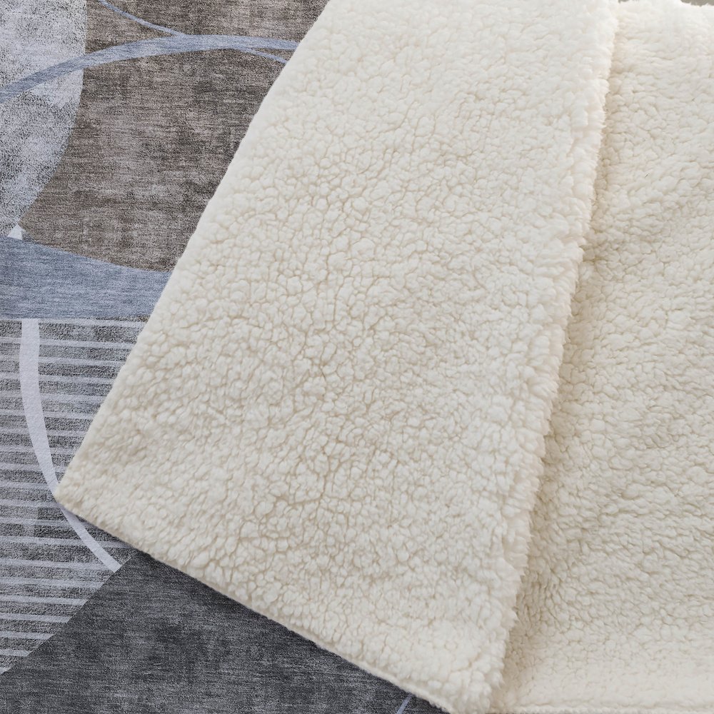 Premium Machine Washable ASB804 Chocolate 50" x 70" Sherpa Throw Blanket. Picture 2