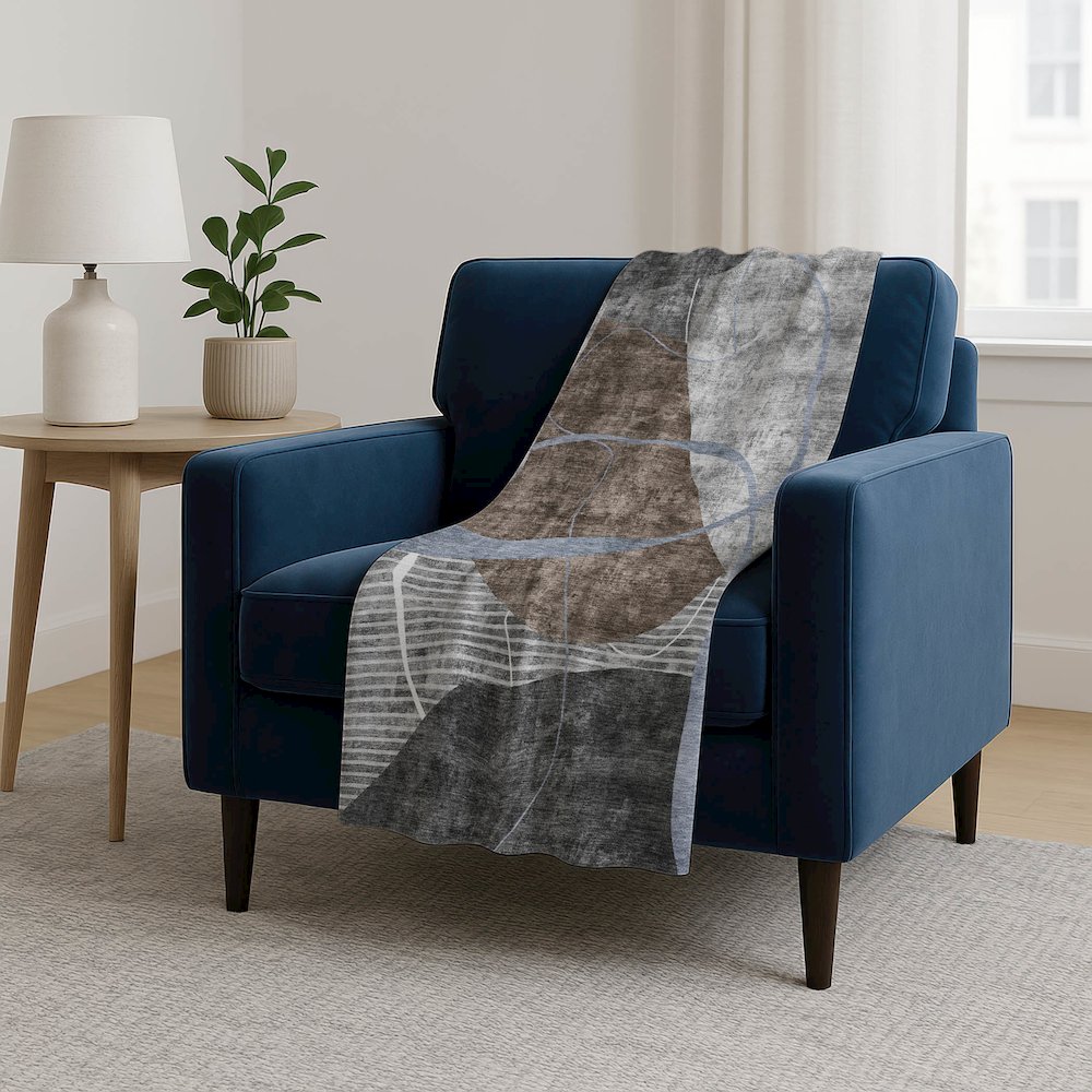 Premium Machine Washable ASB804 Chocolate 50" x 70" Sherpa Throw Blanket. Picture 5