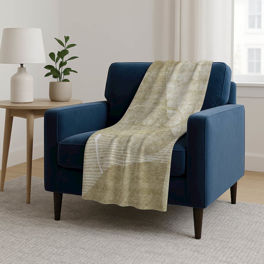 Premium Machine Washable ASB805 Beige 50" x 70" Sherpa Throw Blanket. Picture 5