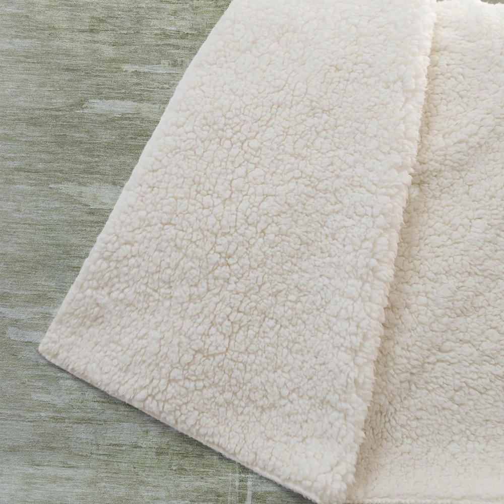 Premium Machine Washable ASB806 Aloe 50" x 70" Sherpa Throw Blanket. Picture 2