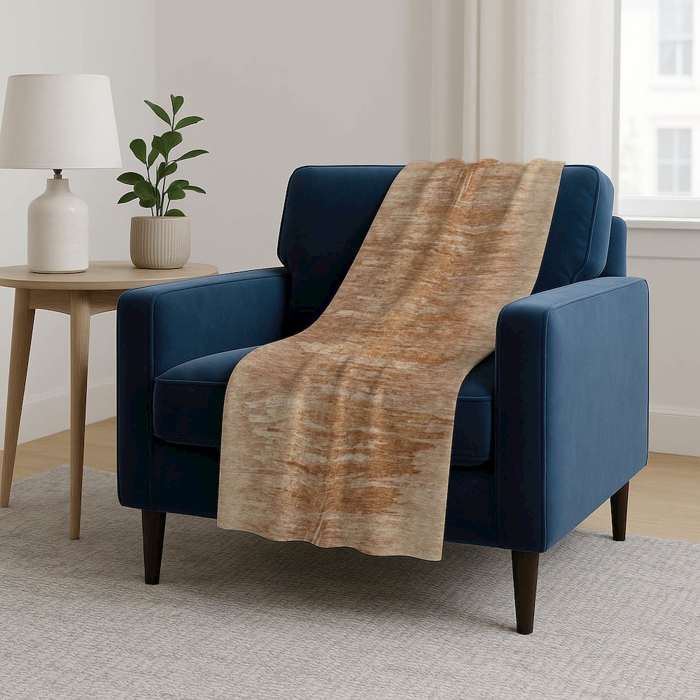 Premium Machine Washable ASB806 Salmon 50" x 70" Sherpa Throw Blanket. Picture 5
