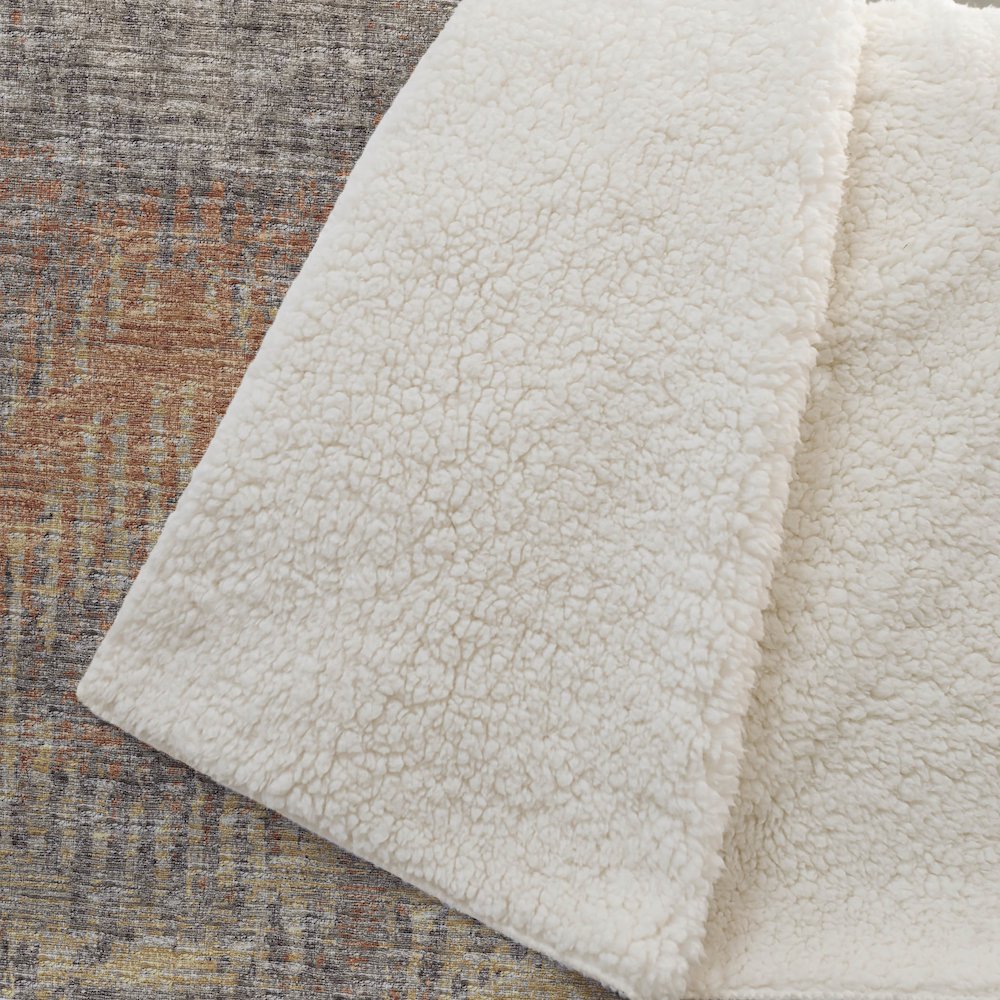 Premium Machine Washable ASB80 Canyon 50" x 70" Sherpa Throw Blanket. Picture 2