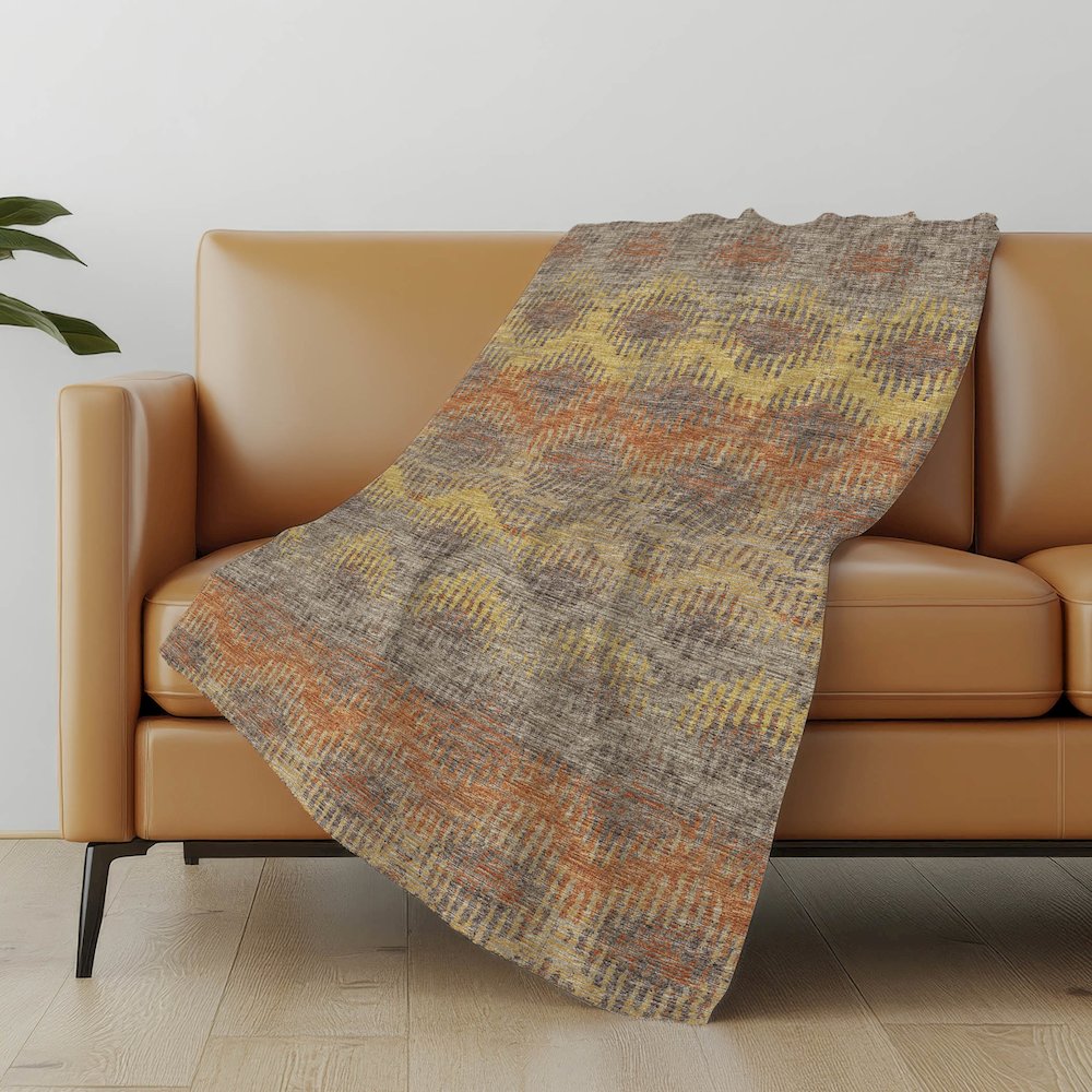 Premium Machine Washable ASB80 Canyon 50" x 70" Sherpa Throw Blanket. Picture 4