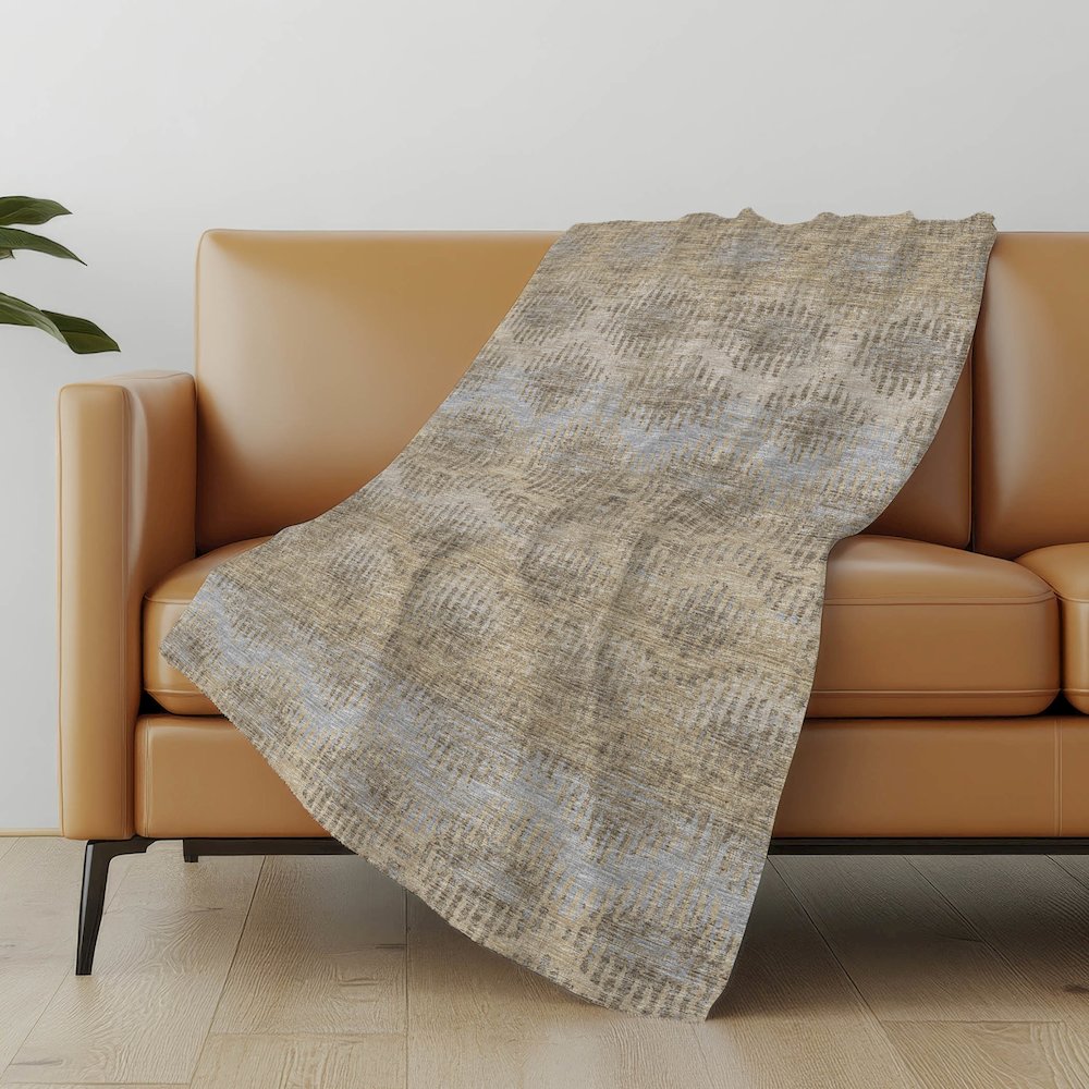 Premium Machine Washable ASB80 Earth 50" x 70" Sherpa Throw Blanket. Picture 4