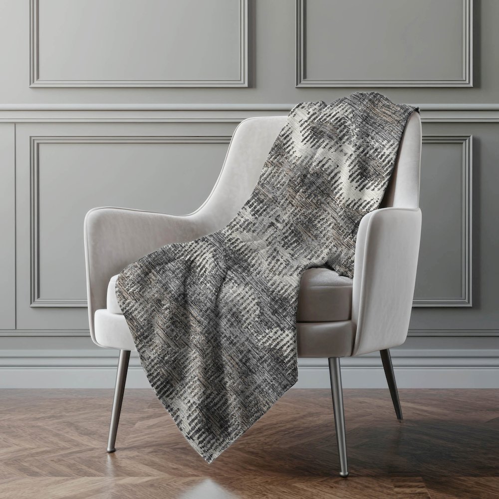 Premium Machine Washable ASB80 Shadow 50" x 70" Sherpa Throw Blanket. Picture 5