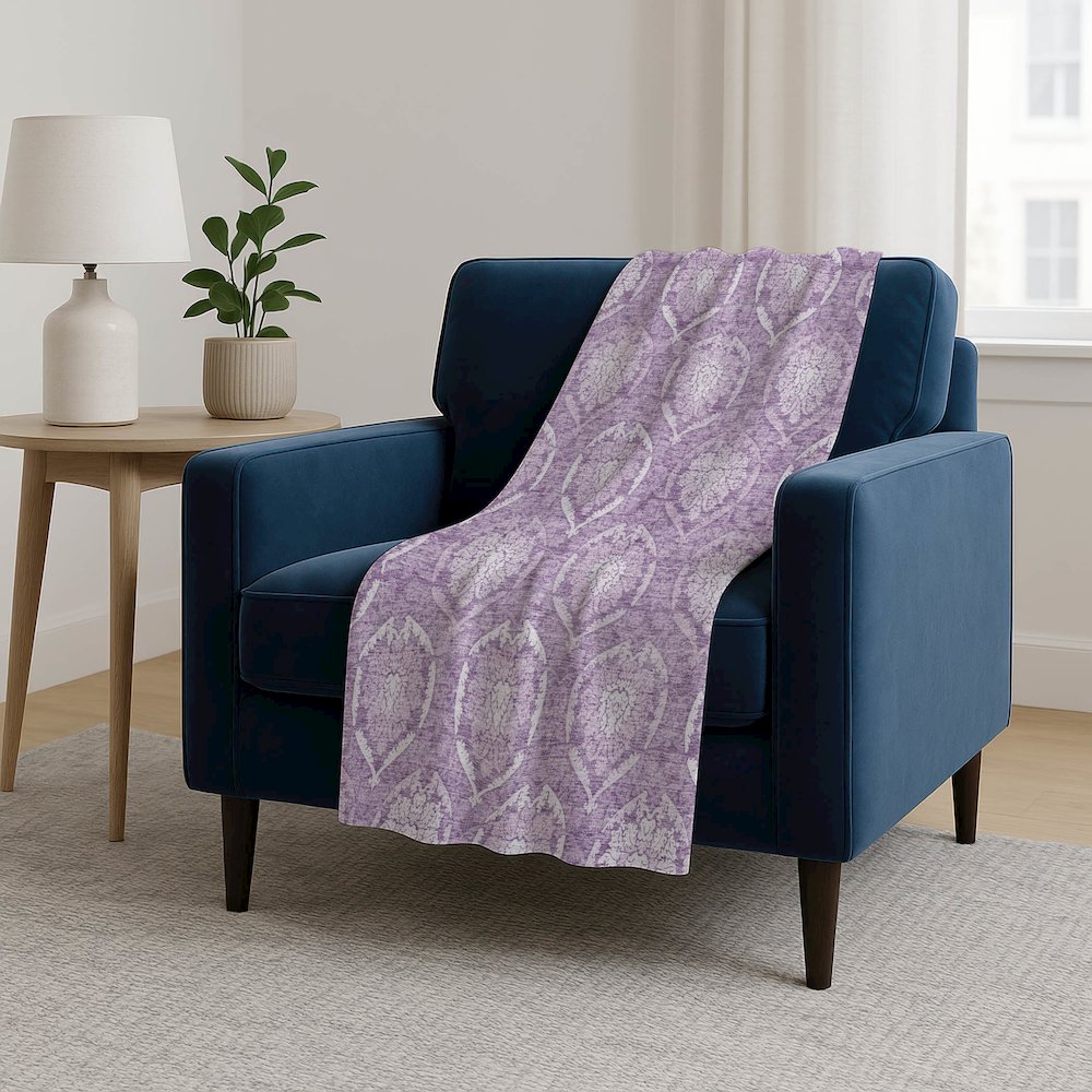 Premium Machine Washable ASB810 Plum 50" x 70" Sherpa Throw Blanket. Picture 5