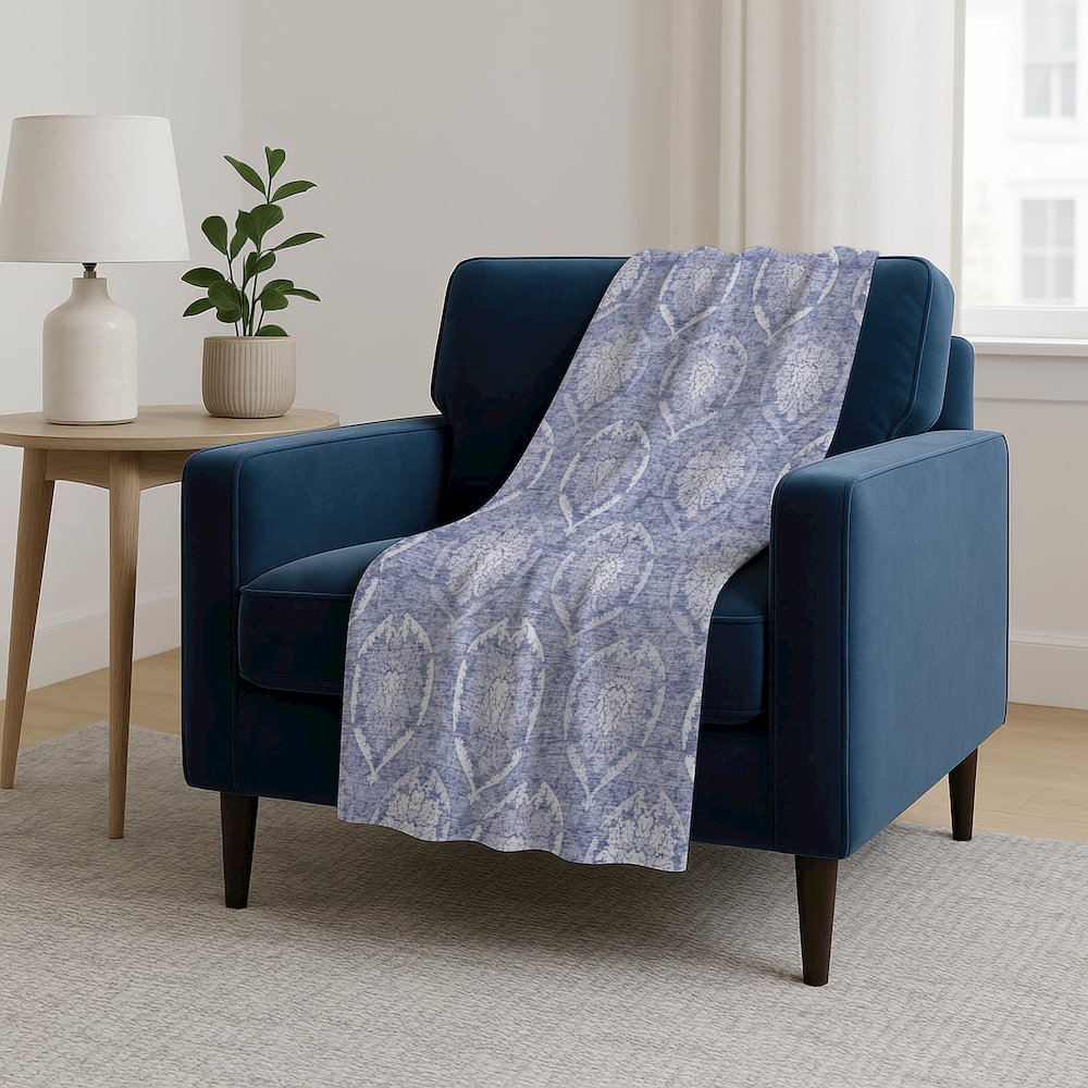 Premium Machine Washable ASB810 Sky 50" x 70" Sherpa Throw Blanket. Picture 5
