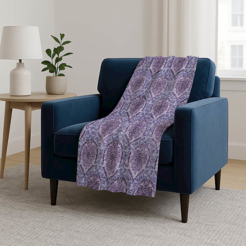 Premium Machine Washable ASB811 Eggplant 50" x 70" Sherpa Throw Blanket. Picture 5