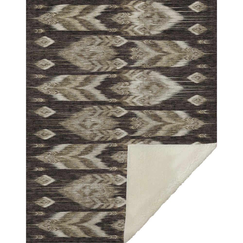 Premium Machine Washable ASB812 Brown 50" x 70" Sherpa Throw Blanket. Picture 1