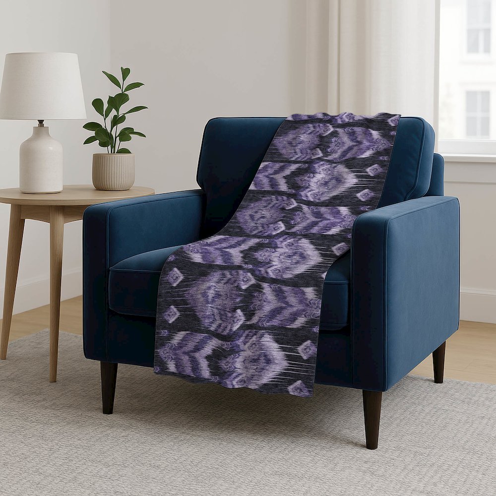 Premium Machine Washable ASB812 Purple 50" x 70" Sherpa Throw Blanket. Picture 5