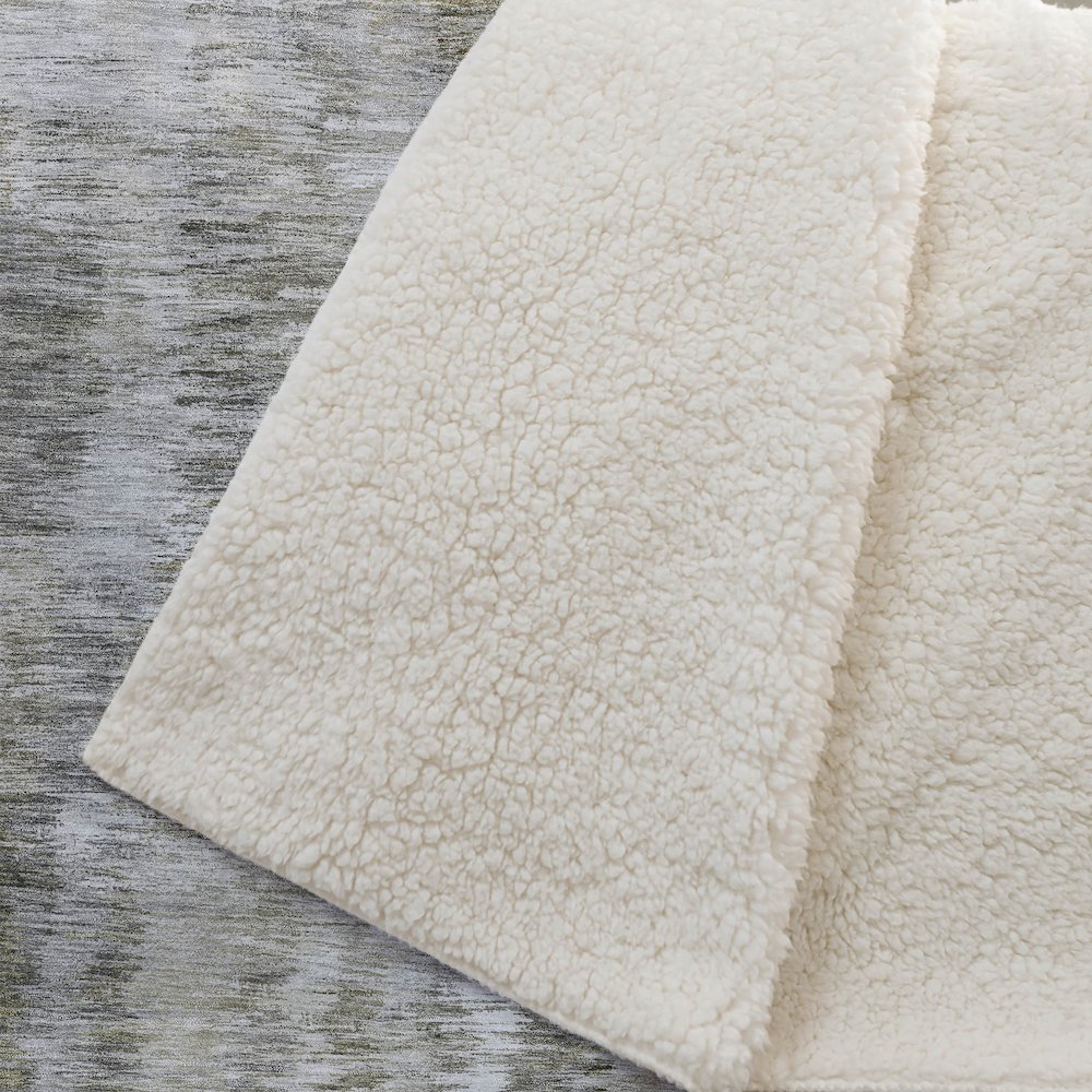 Premium Machine Washable ASB813 Mocha 50" x 70" Sherpa Throw Blanket. Picture 2