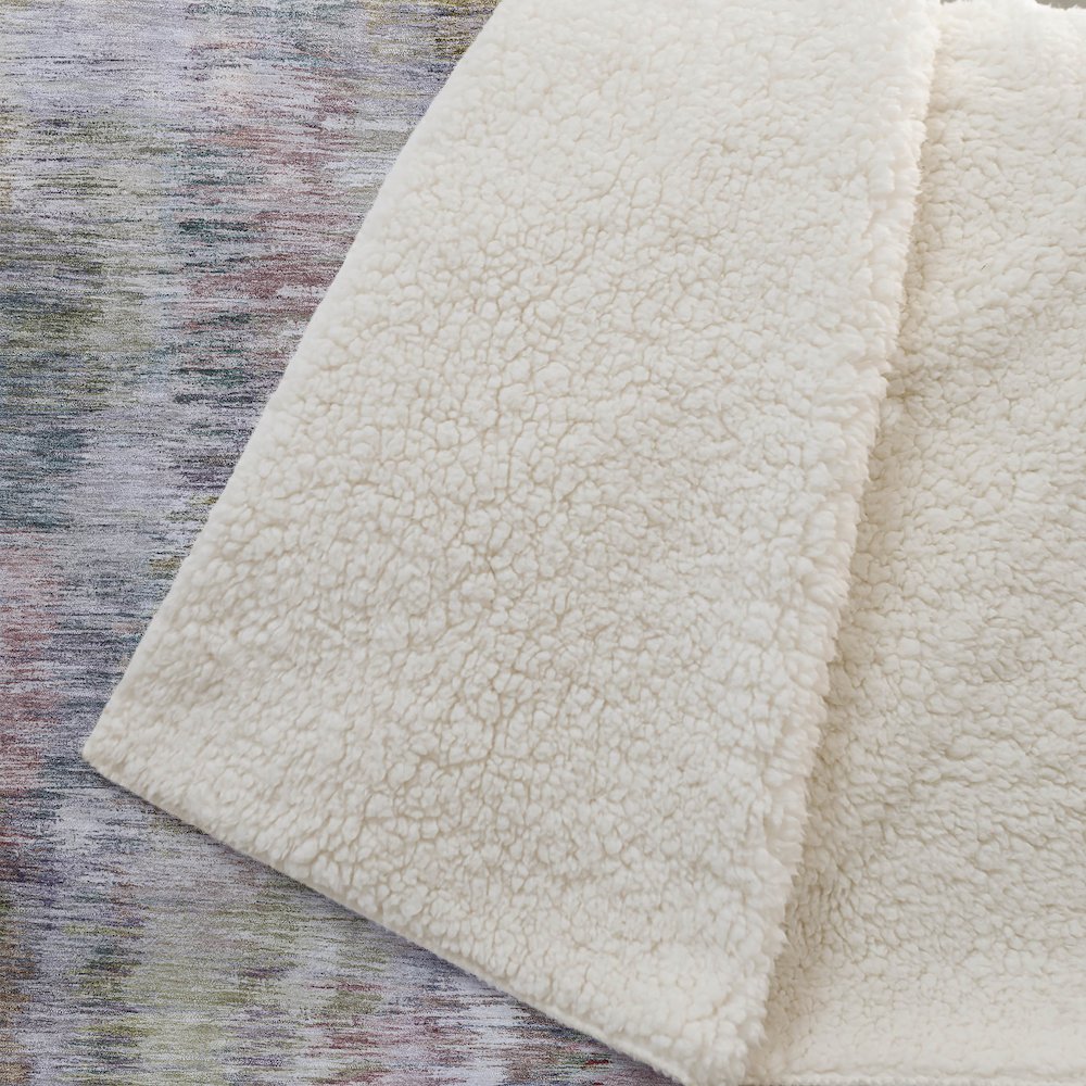 Premium Machine Washable ASB813 Plum 50" x 70" Sherpa Throw Blanket. Picture 2