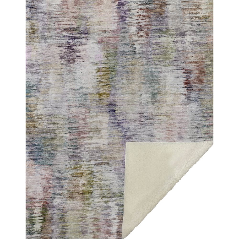 Premium Machine Washable ASB813 Plum 50" x 70" Sherpa Throw Blanket. Picture 1