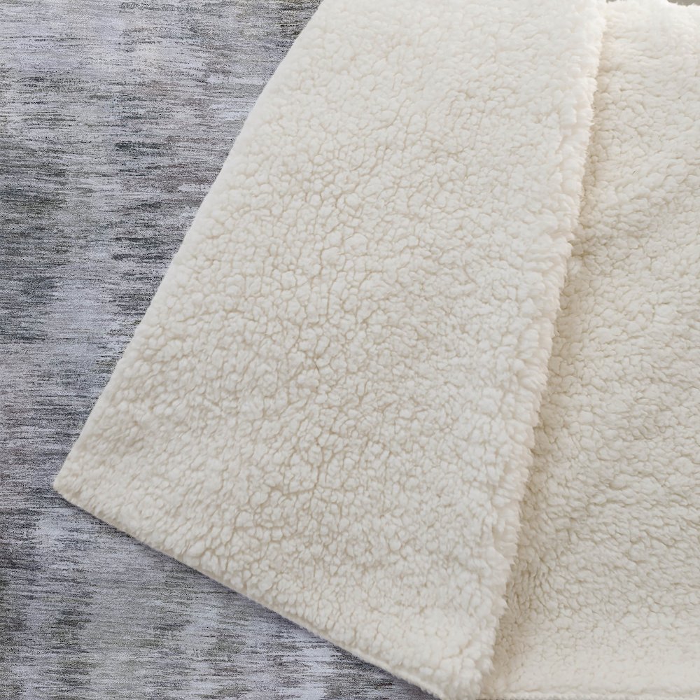 Premium Machine Washable ASB813 Taupe 50" x 70" Sherpa Throw Blanket. Picture 2