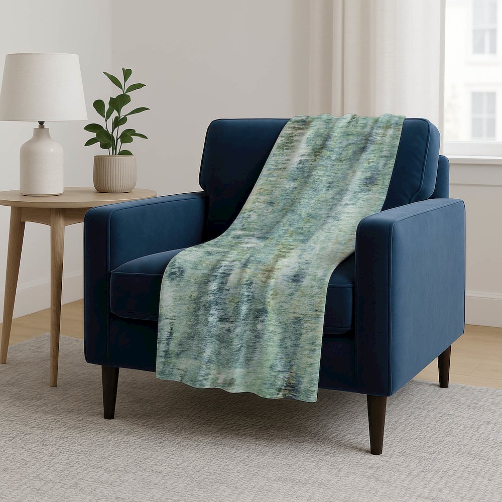 Premium Machine Washable ASB813 Teal 50" x 70" Sherpa Throw Blanket. Picture 5