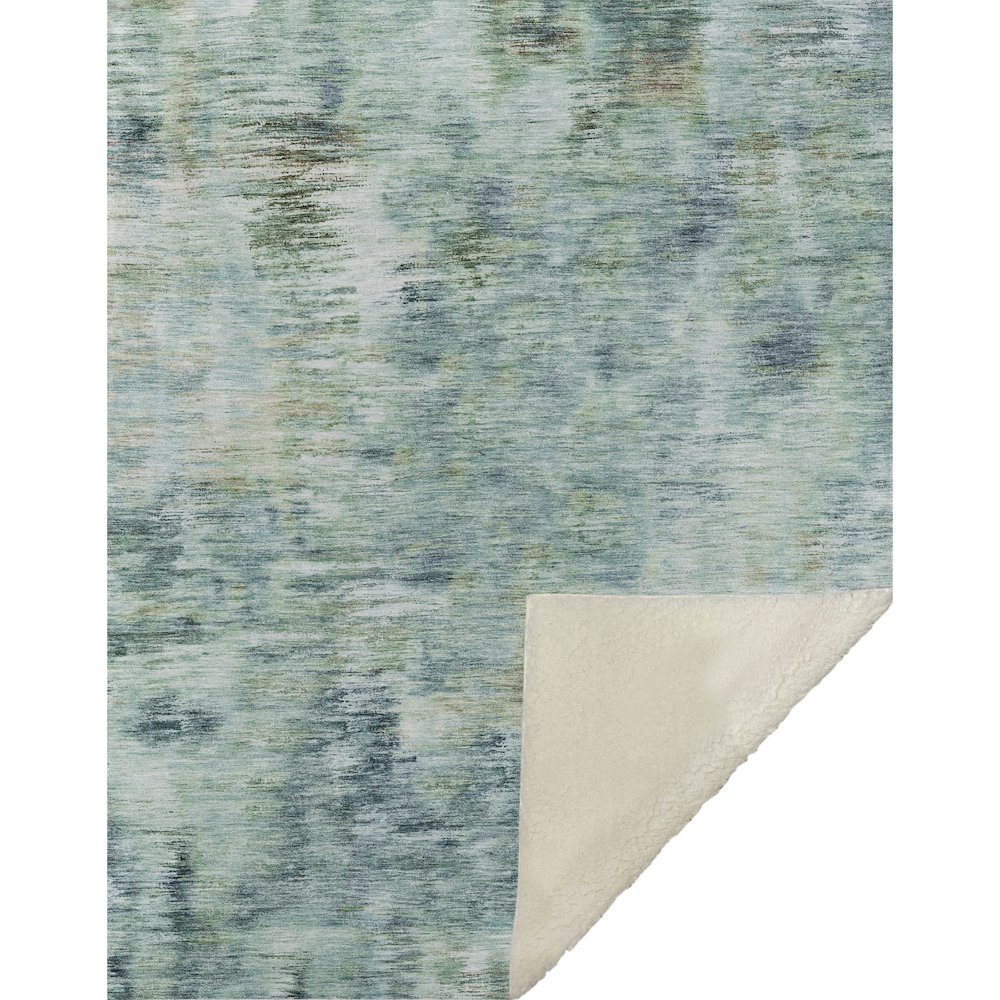 Premium Machine Washable ASB813 Teal 50" x 70" Sherpa Throw Blanket. Picture 1
