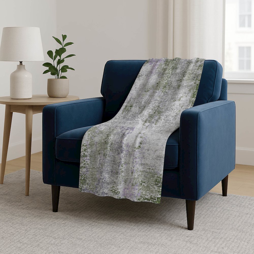 Premium Machine Washable ASB814 Olive 50" x 70" Sherpa Throw Blanket. Picture 5