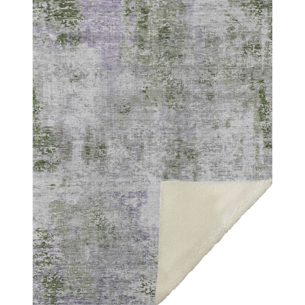 Premium Machine Washable ASB814 Olive 50" x 70" Sherpa Throw Blanket. Picture 1