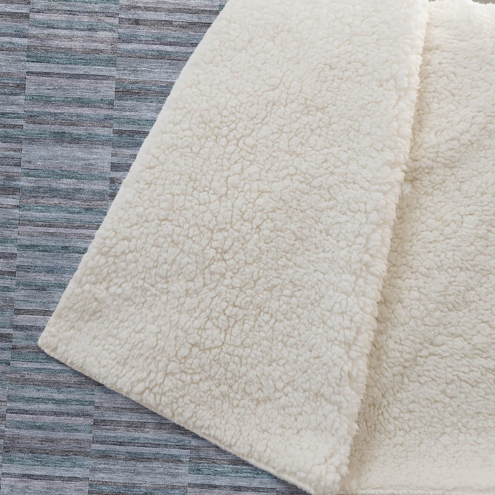 Premium Machine Washable ASB816 Teal 50" x 70" Sherpa Throw Blanket. Picture 2