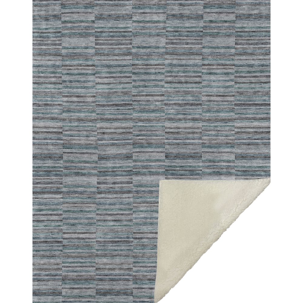 Premium Machine Washable ASB816 Teal 50" x 70" Sherpa Throw Blanket. Picture 1