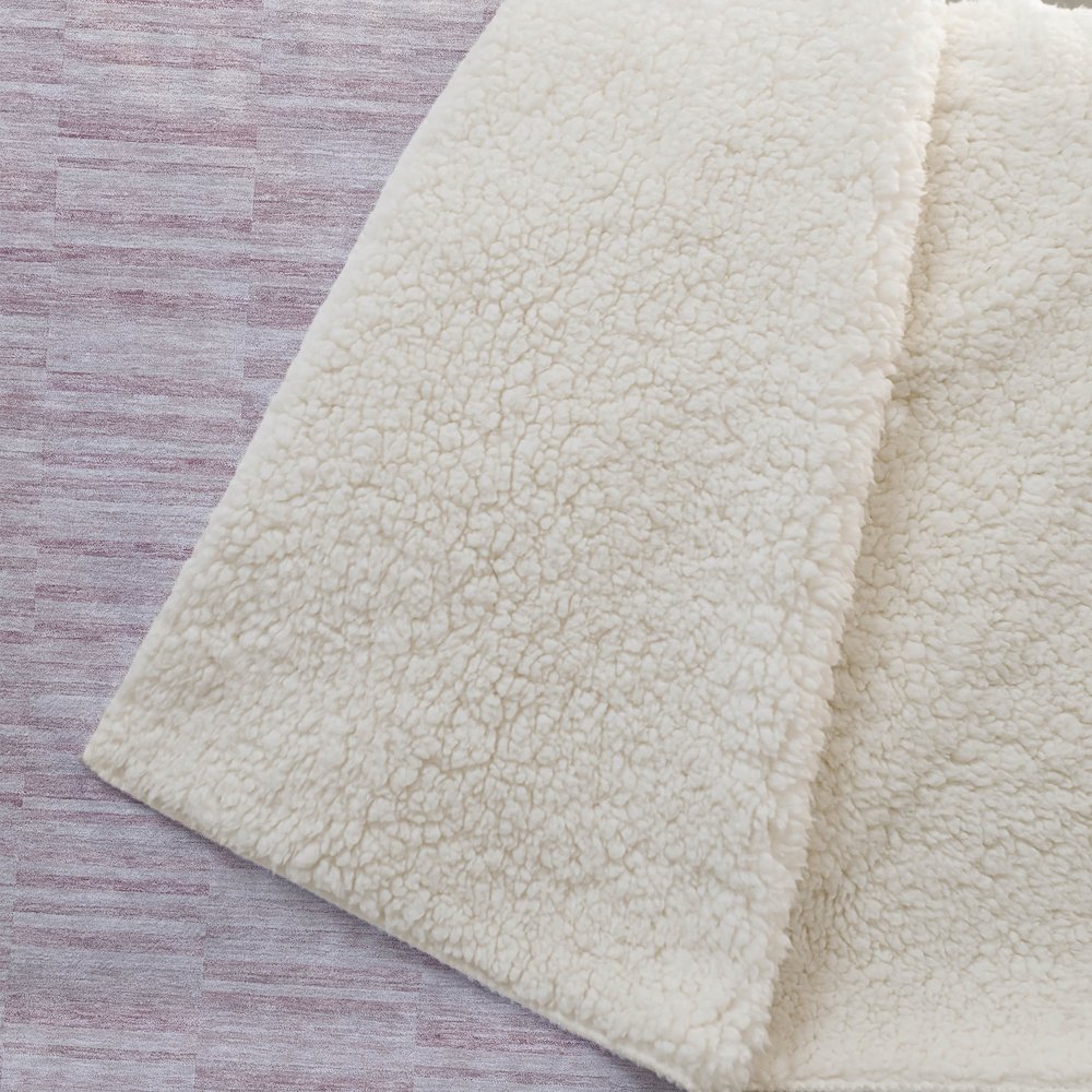 Premium Machine Washable ASB817 Blush 50" x 70" Sherpa Throw Blanket. Picture 2