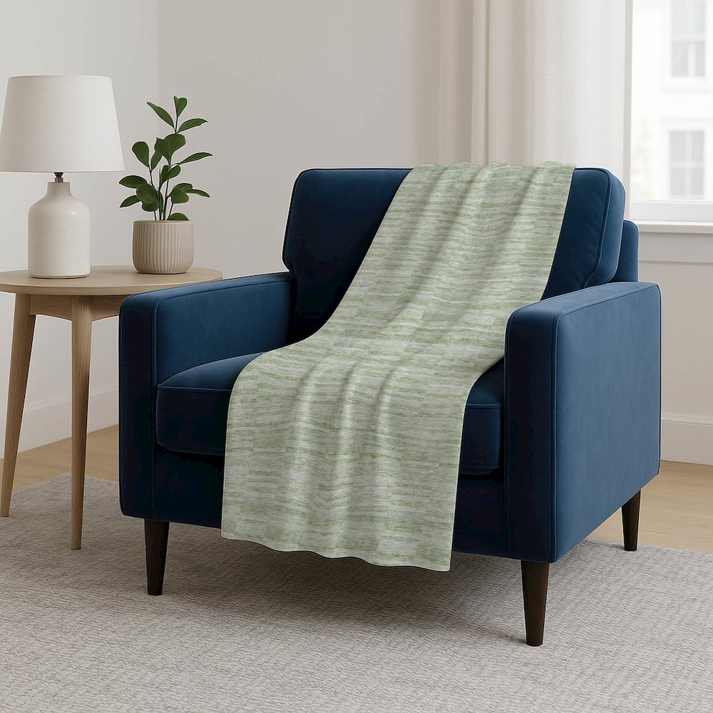 Premium Machine Washable ASB817 Sage 50" x 70" Sherpa Throw Blanket. Picture 5