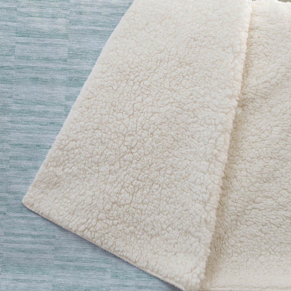 Premium Machine Washable ASB817 Turquoise 50" x 70" Sherpa Throw Blanket. Picture 2